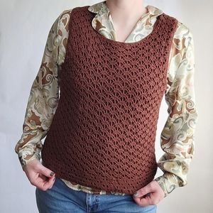 Norton McNaughton Crochet Tank Top